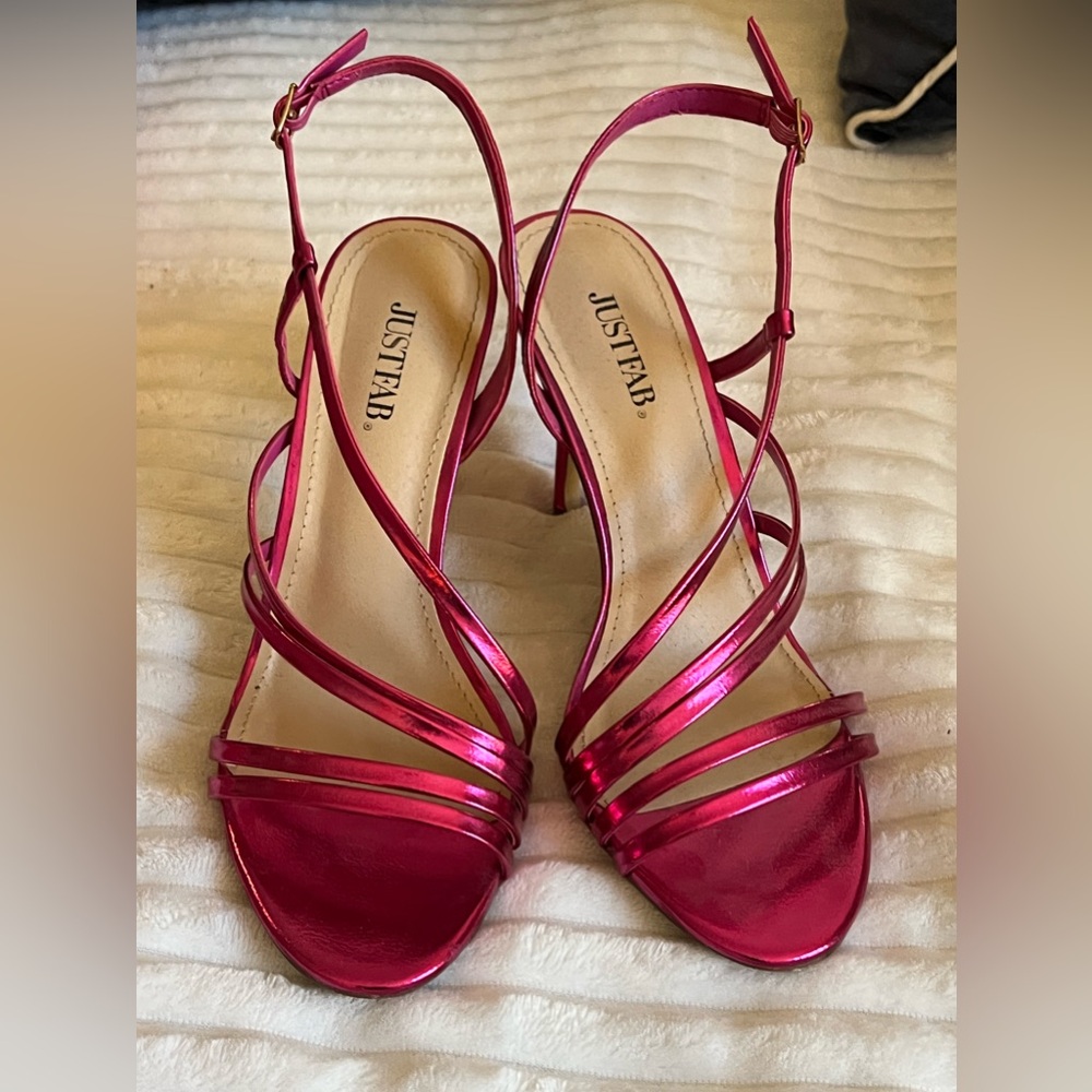 Metallic Fushia Heels